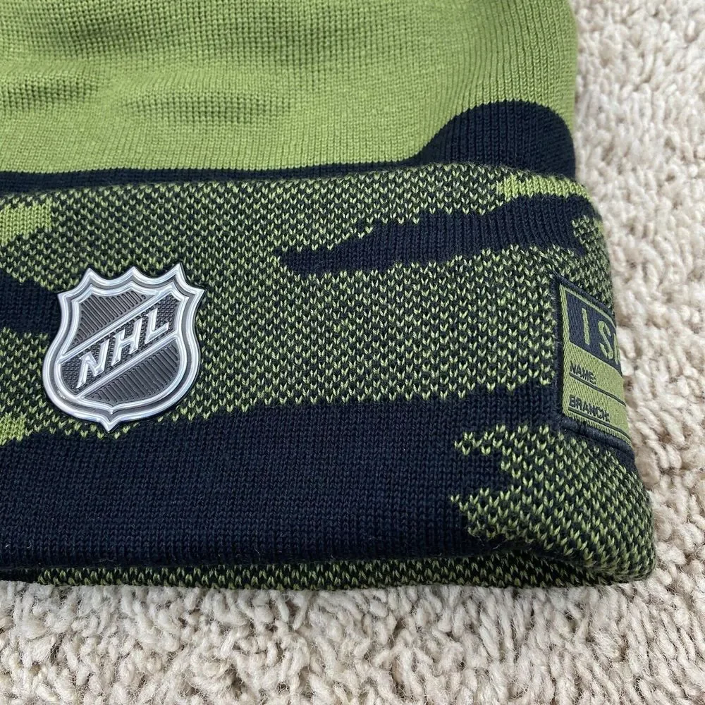 Arizona Coyotes Beanie Fanatics Military Appreciation‎ Camo Cuffed Knit Pom Cap